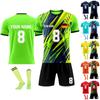 Kit de camisas personalizadas masculinas meninas com número de nome camisas de futebol personalizadas para meninos terno de treinamento