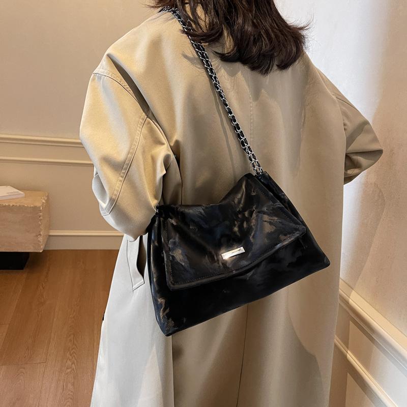 Large-capacity Bag Women's 2025 Winter New Fashion Niche Women's Bag Texture Chain Shoulder Bag Crossbody Tote Bag