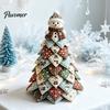 Creative Christmas Gifts for Crafters DIY Quilted Tree Kit, 3D Fabric Patchwork Craft Set Holiday Decorations Beginners, Handmade Tabletop Decor with