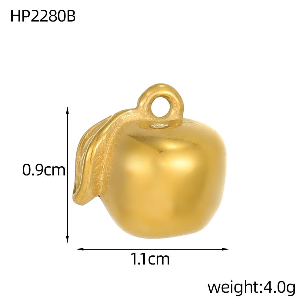CARLIDANA Neuankunft Mode Edelstahl 3D DIY Obst Donut Anhänger Eiscreme Anhänger für Halskette Vergoldeter Schmuck