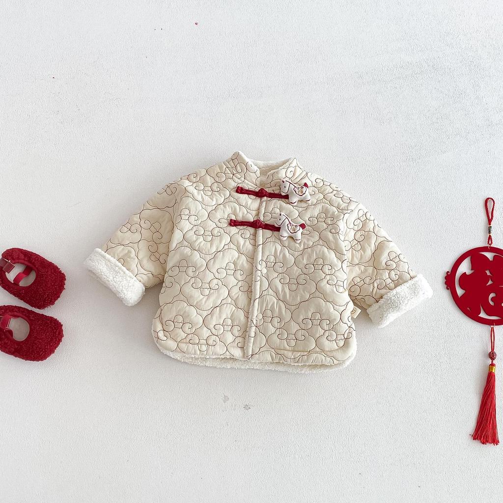 Gesteppte Weste für Kinder zum Chinesischen Neujahr 2025 - Winter-Baumwolljacke für Jungen