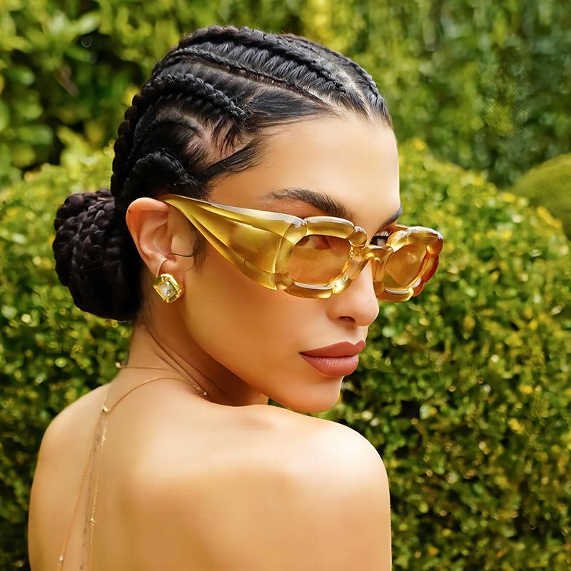 New UV Resistant Polygonal Frame Punk Sunglasses Fashion Personalized INS Eyewear for Women Party Glasses Trendy