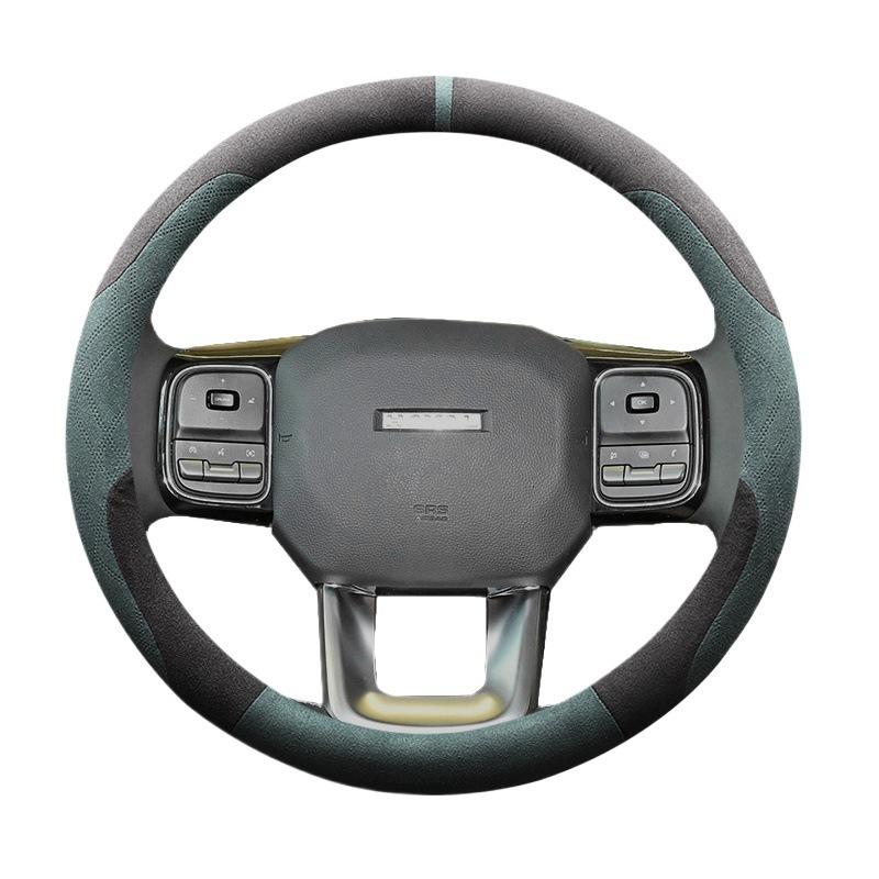 Haval H5 Steering Wheel Cover: Genuine Leather Suede, Anti-slip, Sweat-absorbing, Winter-Ready for 23 Models