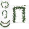 Indoor Green Wall Decor With Faux Plant Money Leaf Vines For Home And Photography