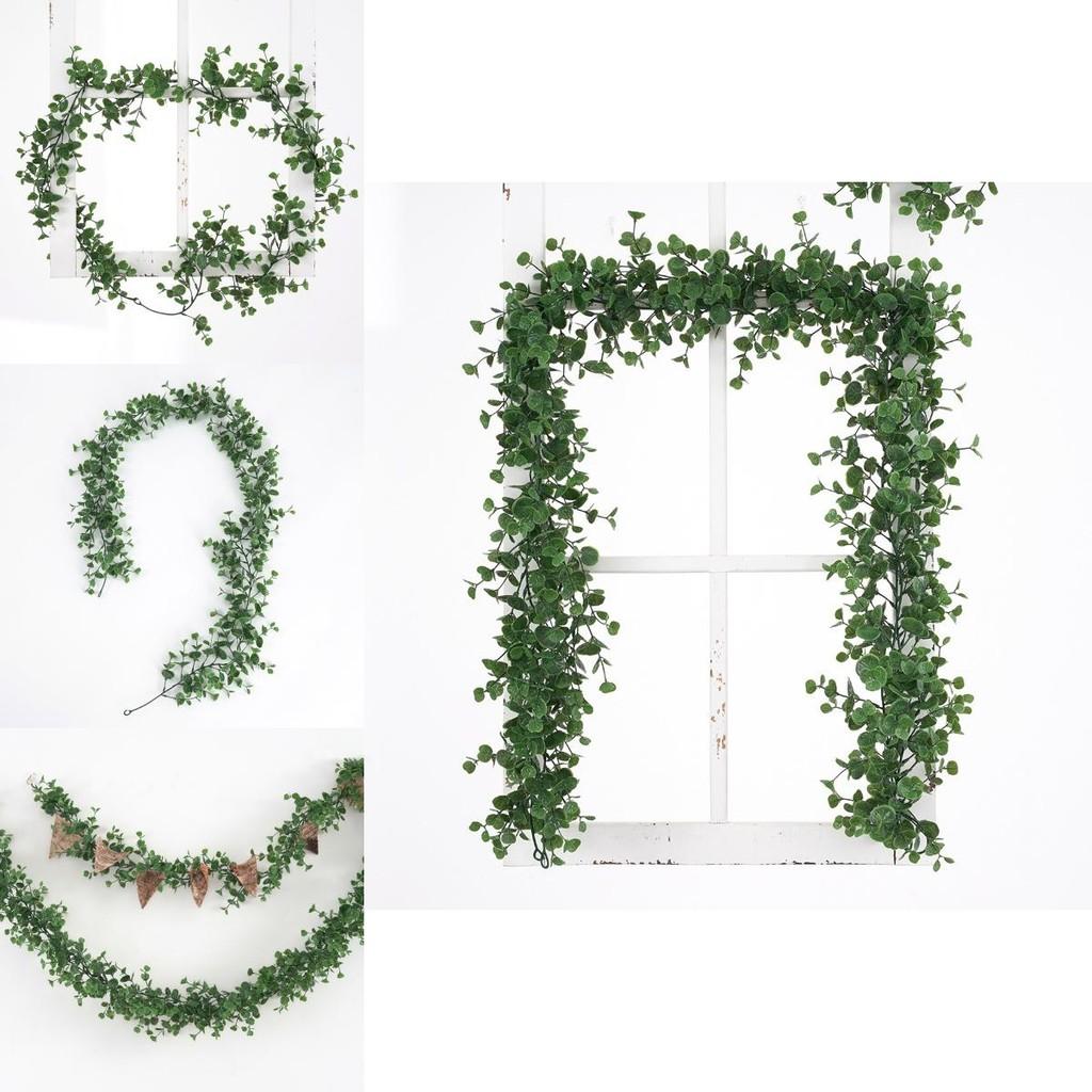 Indoor Green Wall Decor With Faux Plant Money Leaf Vines For Home And Photography