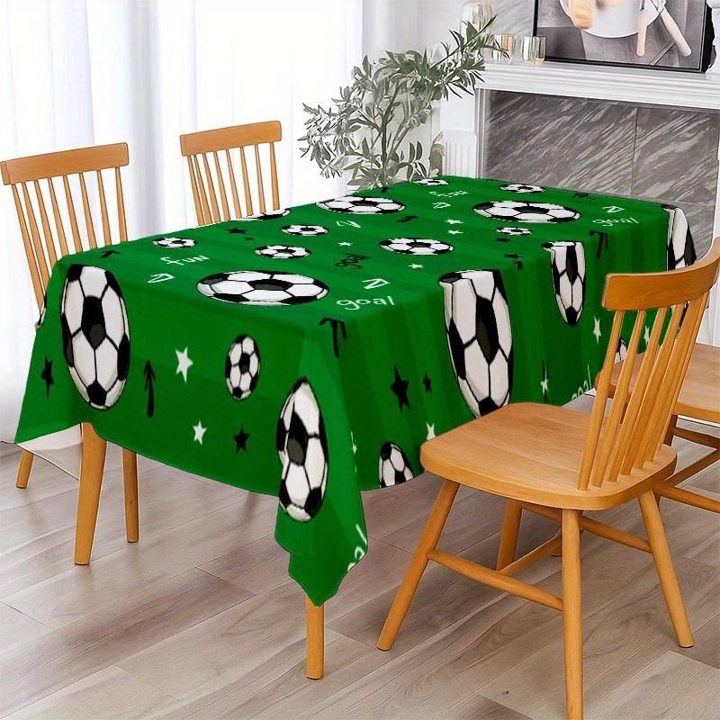 Soccer Party Tablecloth for Table Decor Reusable Table Cover for Sport Football Soccer Theme Party Supplies Tables Decorations