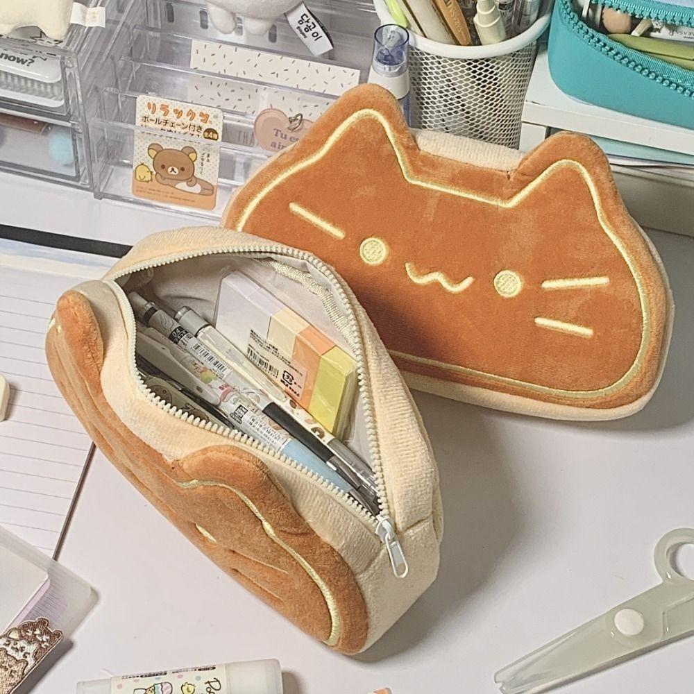 Star Little Cat Stationery Bag Large Capacity Stationery Organizer INS Pencil Case  School Office