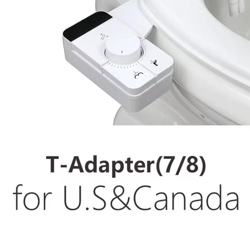 Adjustable Water Pressure Ass Sprayer Bidet Sprayer Attachment Non-Electric Ultra-Slim Toilet Seat Attachment Dual Nozzle Bide