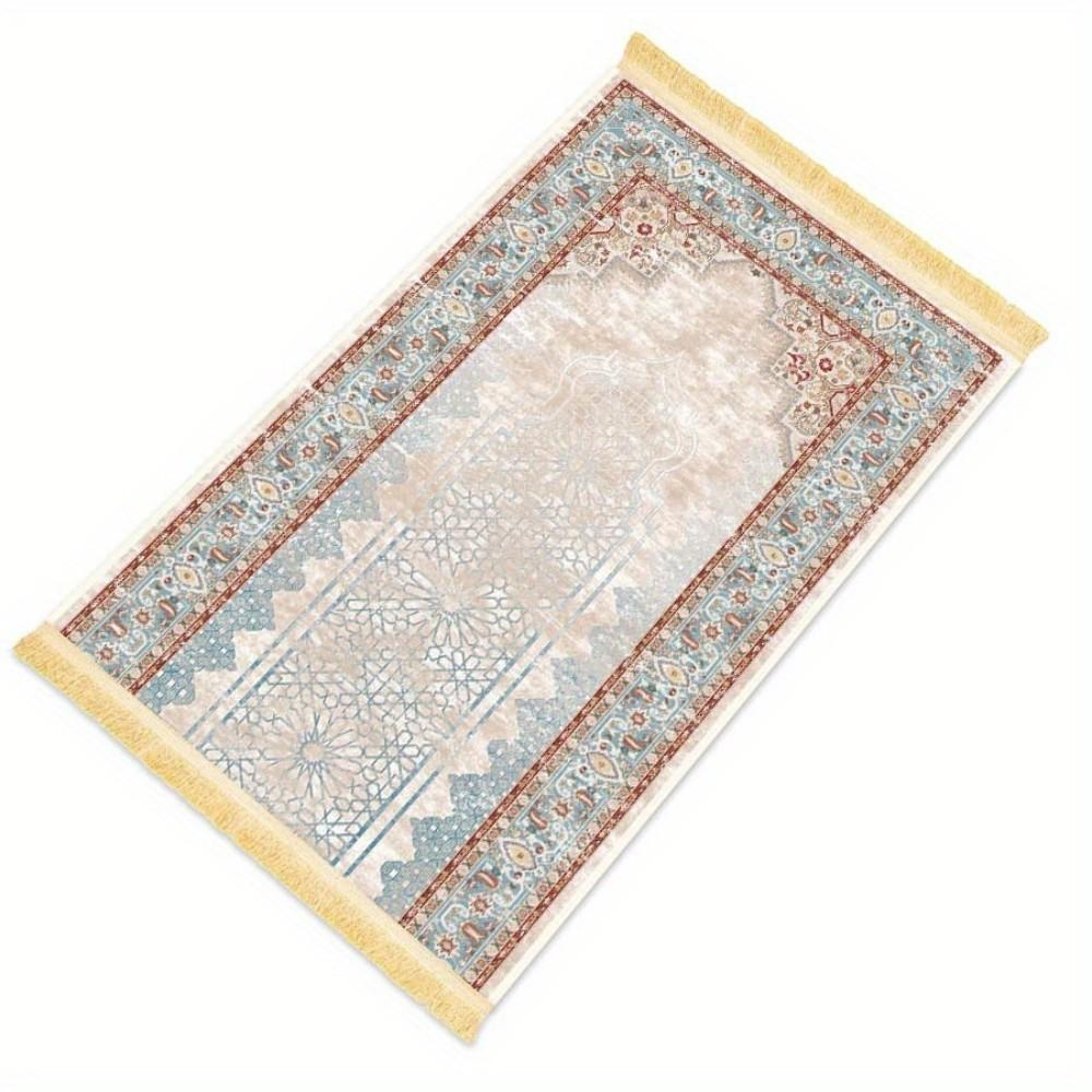 Multi-Style Geometric Islamic Prayer Rug Polyester Portable Muslim Salah Mat Ramadan  Gift Arch Home Decor Prayer Carpet