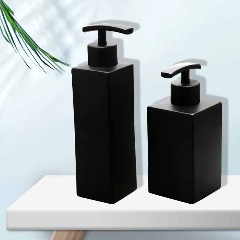 Dispenser di Sapone Liquido Nero Opaco Acciaio Inossidabile Dispenser di Sapone da Cucina Flacone per Shampoo Lozione da Bagno Igienizzante Mani per Bambini