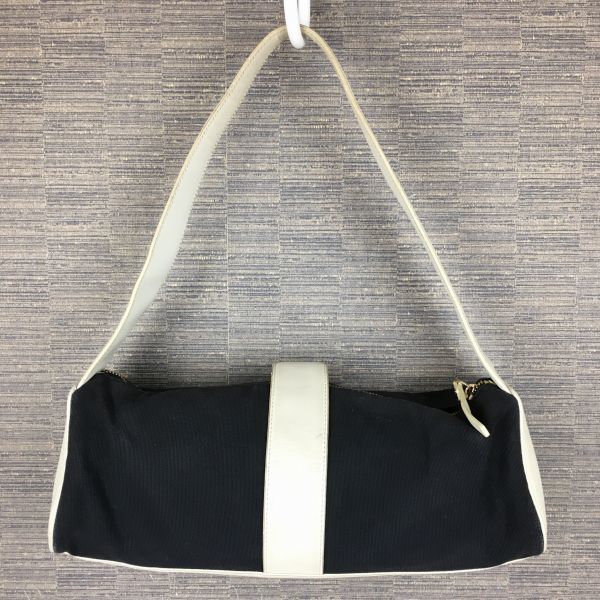 Kate Spade Hand Shoulder Bag Black × White with Dust Bag(USED)