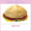 Funny Hamburger Hat Cosplay Prop With Sewn Fabric For Party Costume Fun