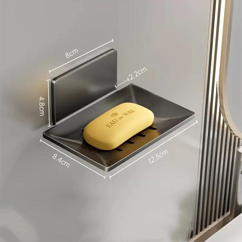 

Новый держатель для мыла из алюминиевого сплава, разборка одним щелчком, мыльница со сливом воды, настенная мыльница, аксессуары для ванной комнаты