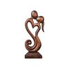 Couple Love Heart Wood Carving, Romantic Wooden Sculpture, Style Abstract Couple Figurine Home Decoration Gift