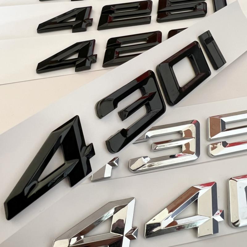 Car 3D ABS Trunk Letters Logo Badge Emblem Styling Decals Sticker For BMW 4 Series 420i 425i 428i 430i 435i 440i F30 F32 F33 F36