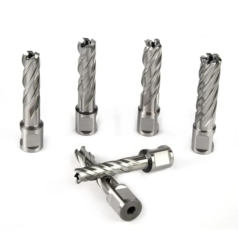 Hole Saw Drill Bits Annular Cutter 10-15mm Core Drill Bit 25mm Weldon Shank Hollow Drill Bit Cutter for Metal Drilling Tools(12x25mm)