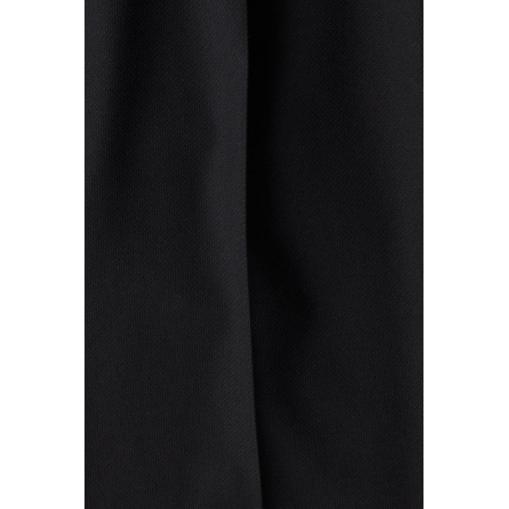 H M Linen Blend Tailored Pants Regular Fit Black
