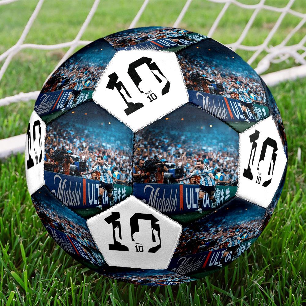 Messi 10 Number Soccer Legend Soccer Ball Size 5 Football Machinestitched Indooroutdoor Training And Matches