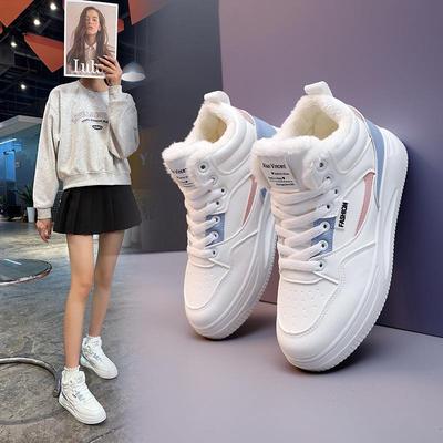 Damen Plüsch Warme Baumwolle High-Top Winterstiefel 2025, All-Match Große Größe Board Schuhe QR-1627