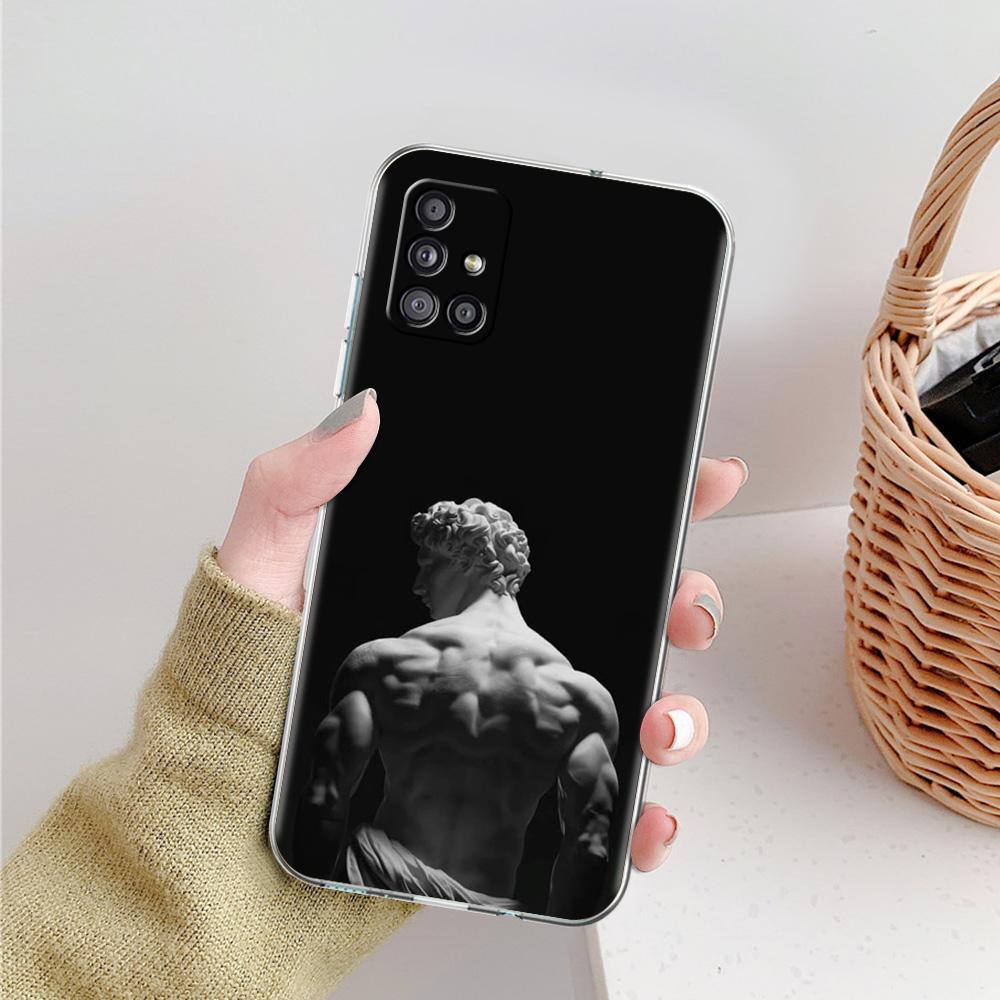 Phone Case For Samsung A15 A13 A35 A55 A51 A71 A41 A31 A21S A05 A17 A23 A25 A33 A53 A73 5G A07 4G Cover Ancient greek sculpture