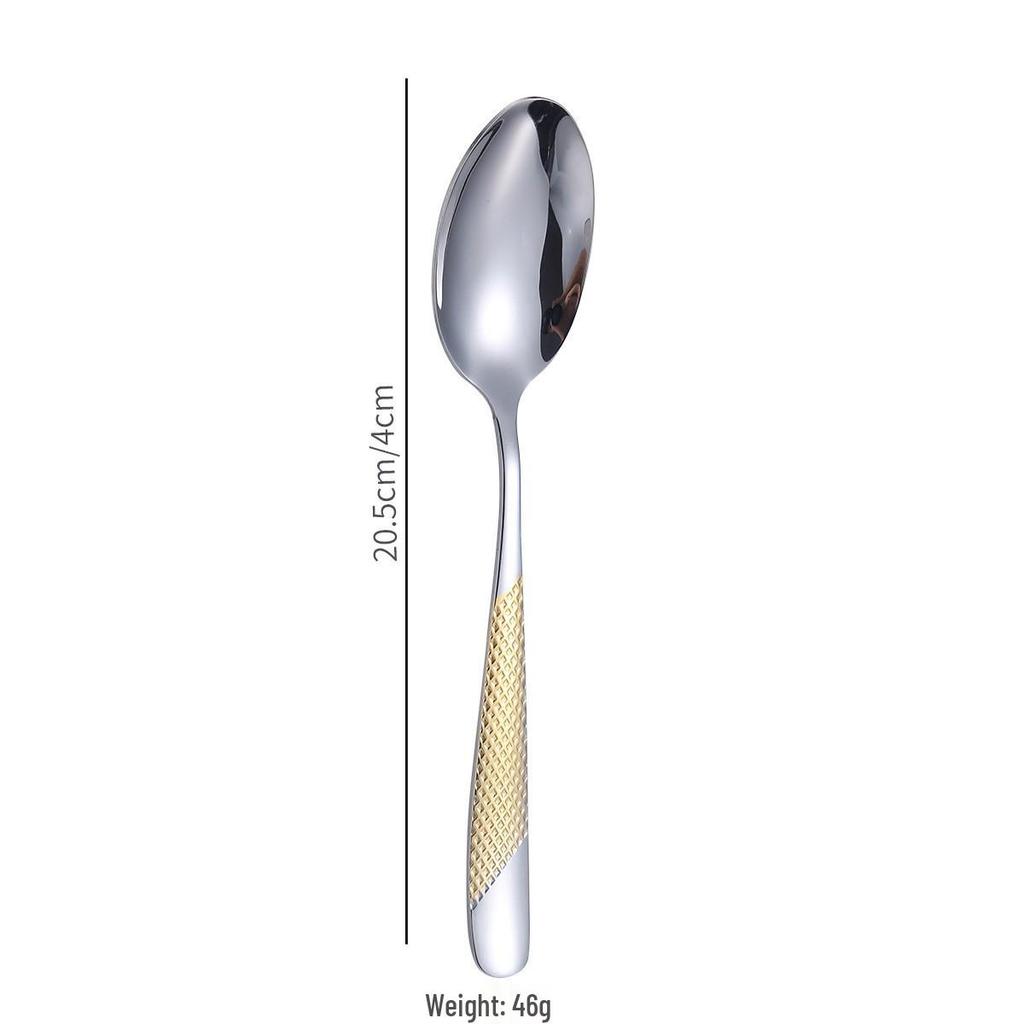 Stainless Steel Star Diamond Steak Knife & Fork Set - 2-Piece Western Tableware