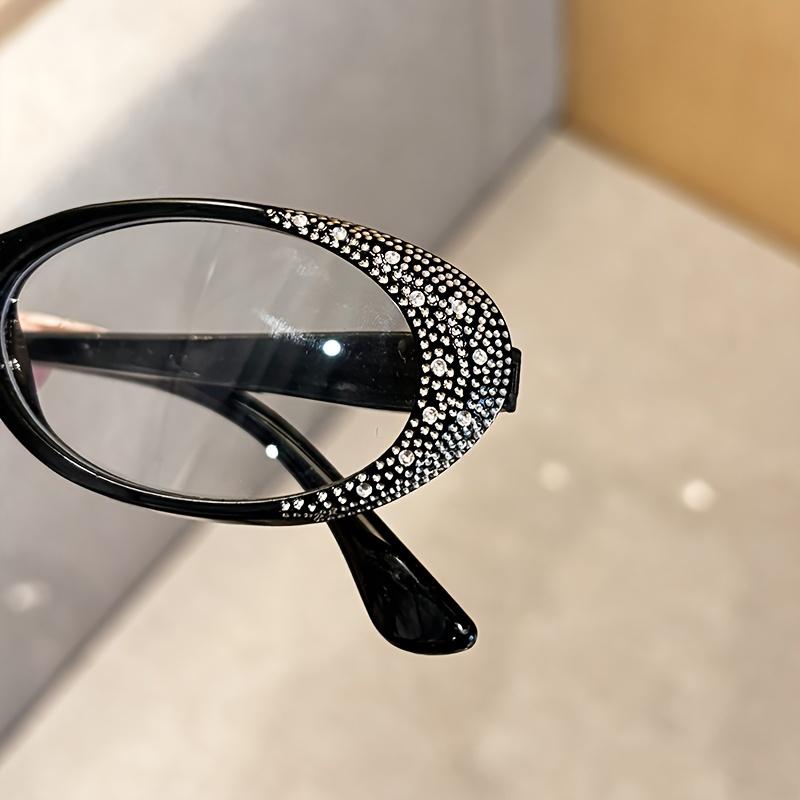 Ultralight Oval Reading Glasses Cat Eyes Elegant Women Crystal Presbyopic Eyeglasses With Anti Blue Light Eyewear +1.0to+4.0