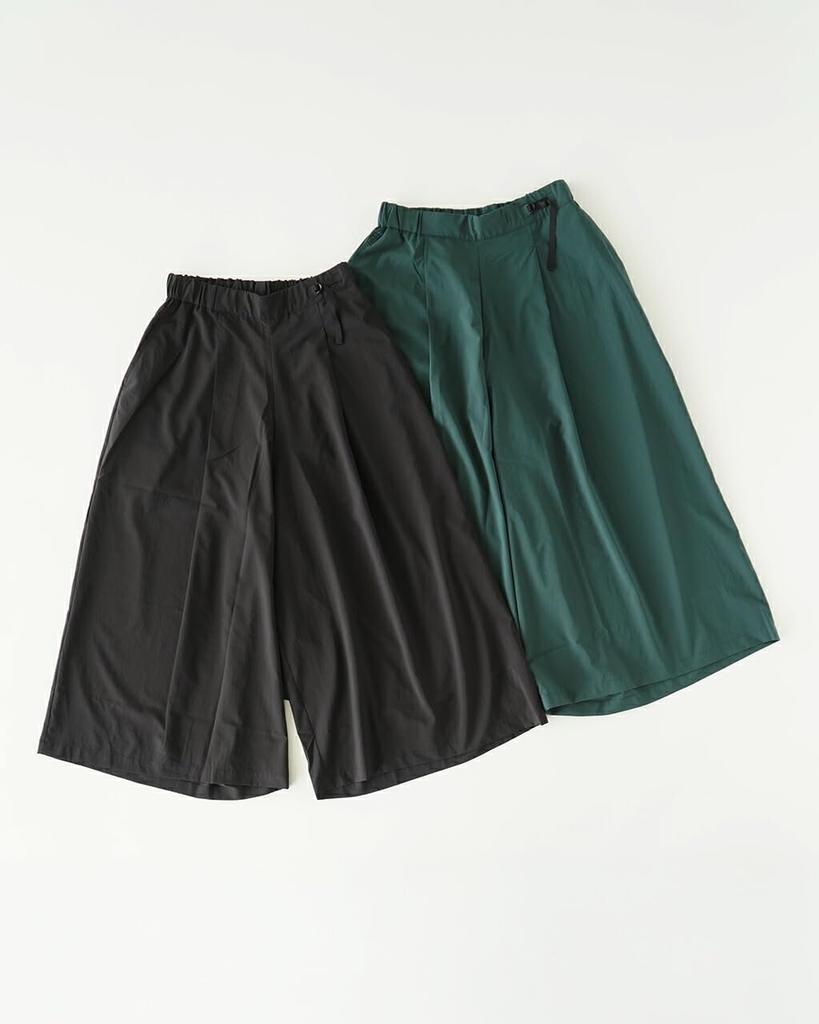 NANGA EXCURSION Wide UV Wide Women's Pants, Flared, Lightweight, Quick-Drying, Protection, Fit, N2501-1D409B, WM/BLK