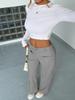 2025 European & American Fashion Straight-Leg Pants with Pockets