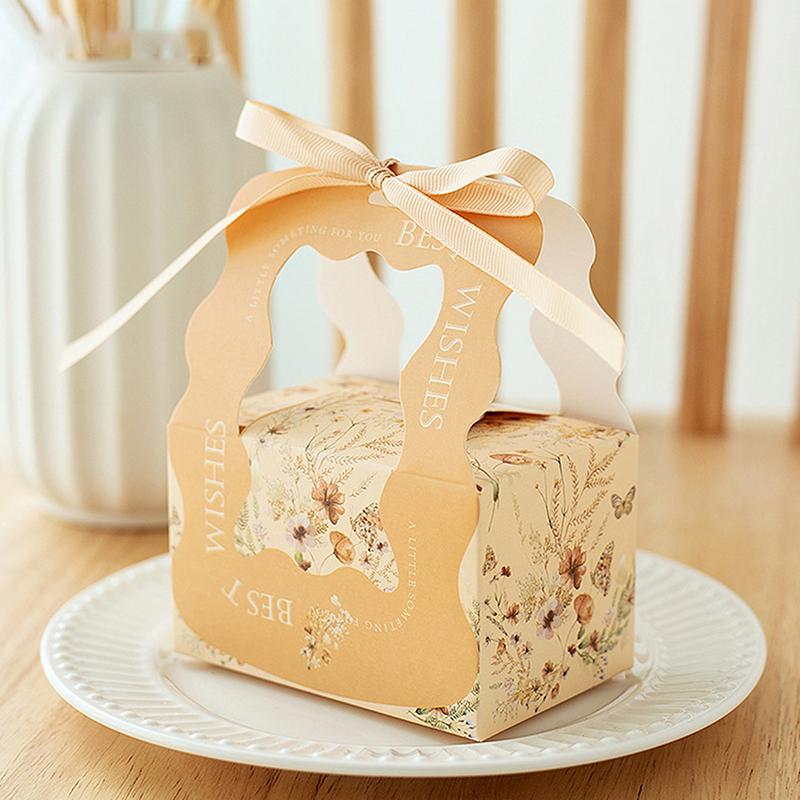 

5Pcs Children S Day Candy Gift Box Baby S Birthday Full Moon Banquet Wedding Candy Box Event Gift Box Empty Paper Box Candy жёлтый