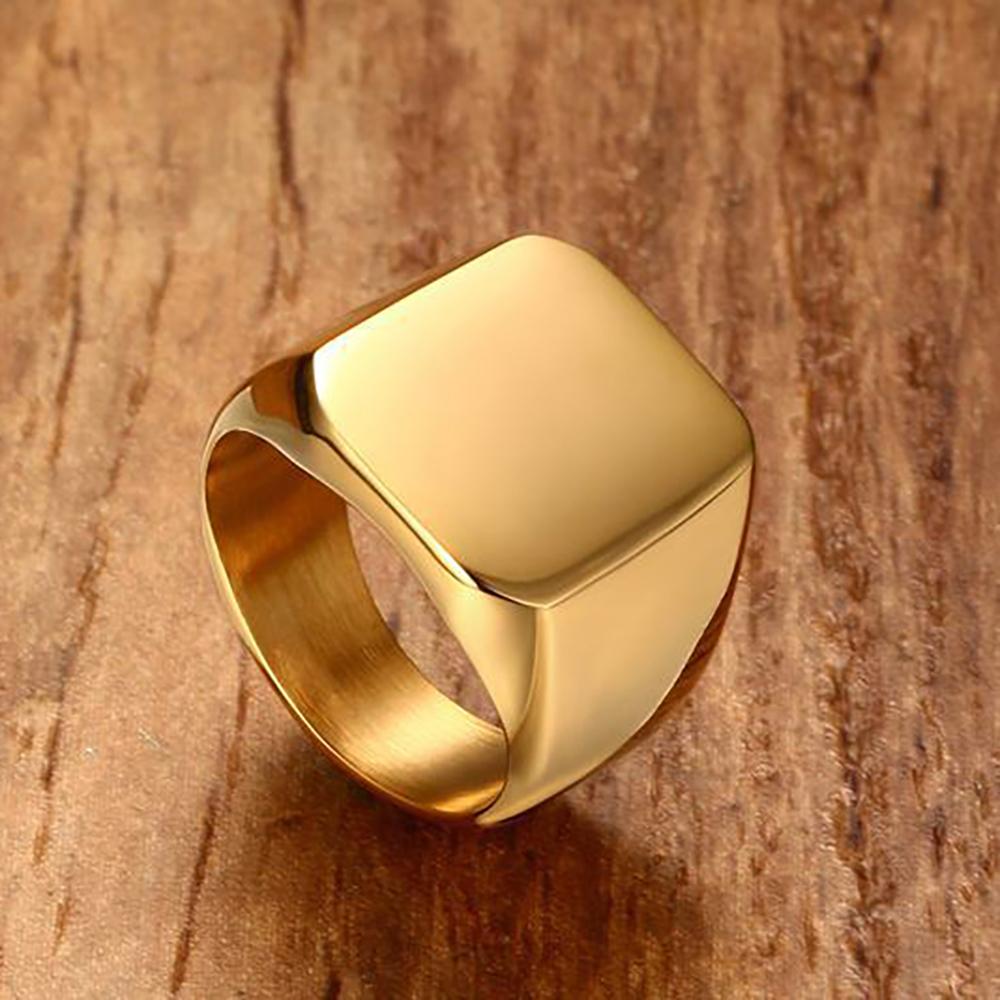 2025Vintage Simple Polished 18MM 304 Stainless Steel Titanium Ring
