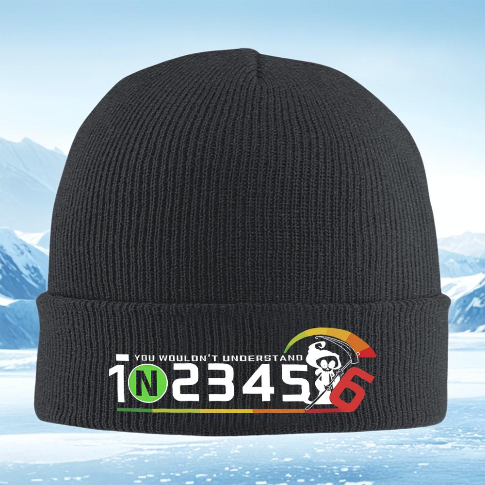 Reaper Numbers Speedometer Black Background Design Men Women Unisex Knitted Hat Beanie Pullover Cap Winter Thermal Warm Christma