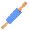 Multicolor Pastry Dough Roller Wooden Handle Flour Roller New Silicone Rolling Pin  Cooking Utensil
