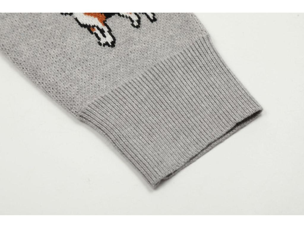 Trendy Brand 2025 Autumn/Winter American Retro Petite Cartoon Cardigan Sweater Jacket