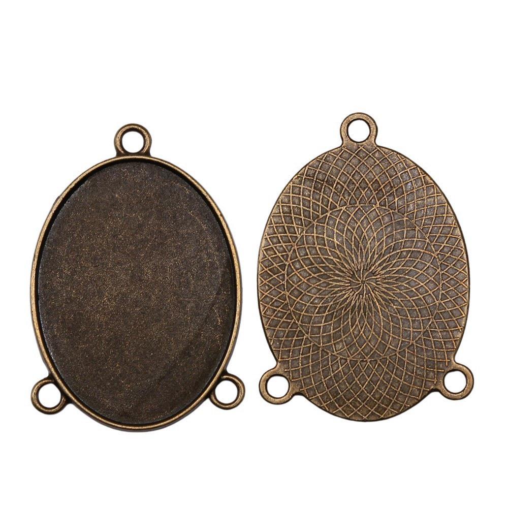 Multi Size Blank Bases Tray Three Loop Bezel Charm Base Connectors For Earrings Making