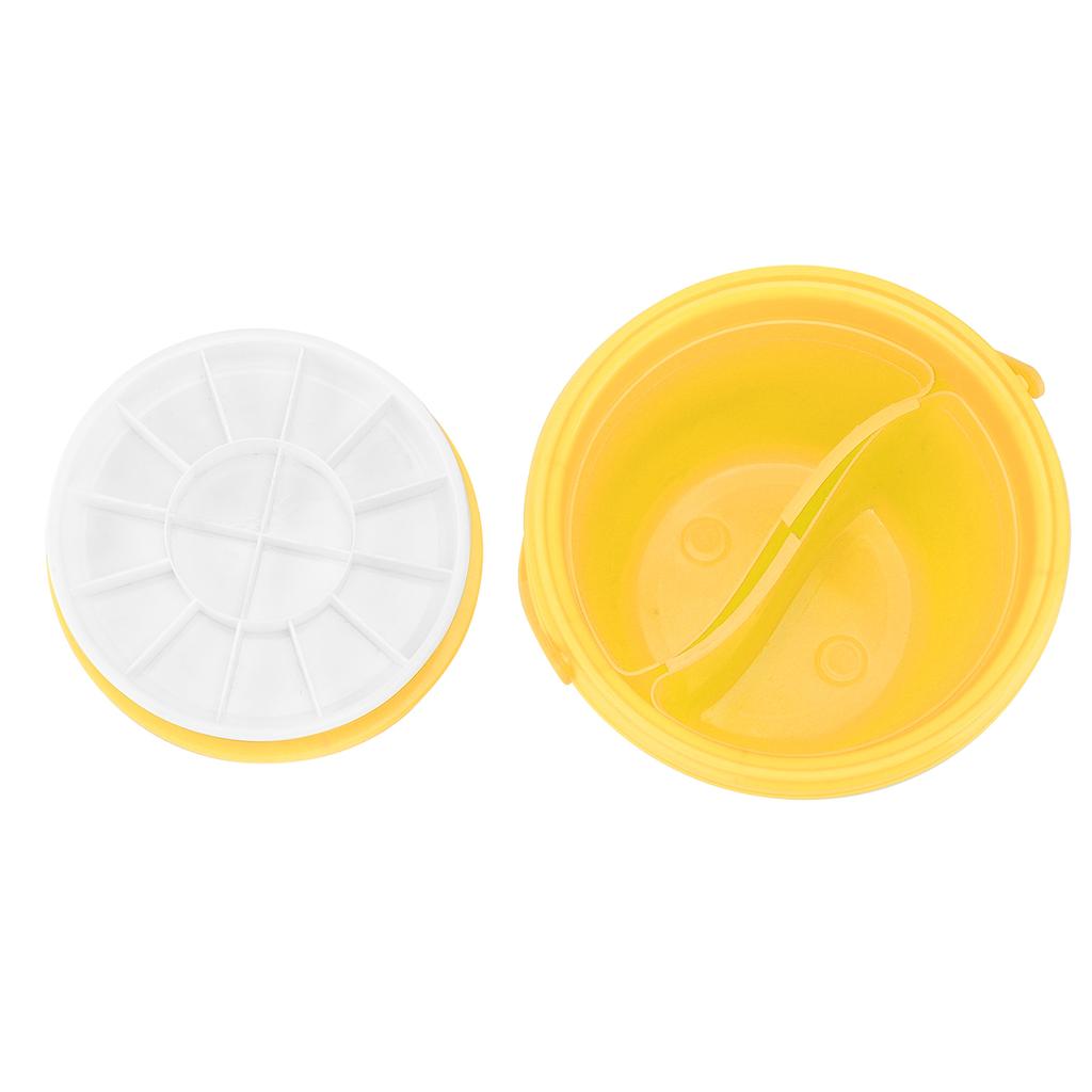 MultiFunction Paint Brush Tub Plastic 2 Compartments Bucket with Palettes for Color Mix(YJ004