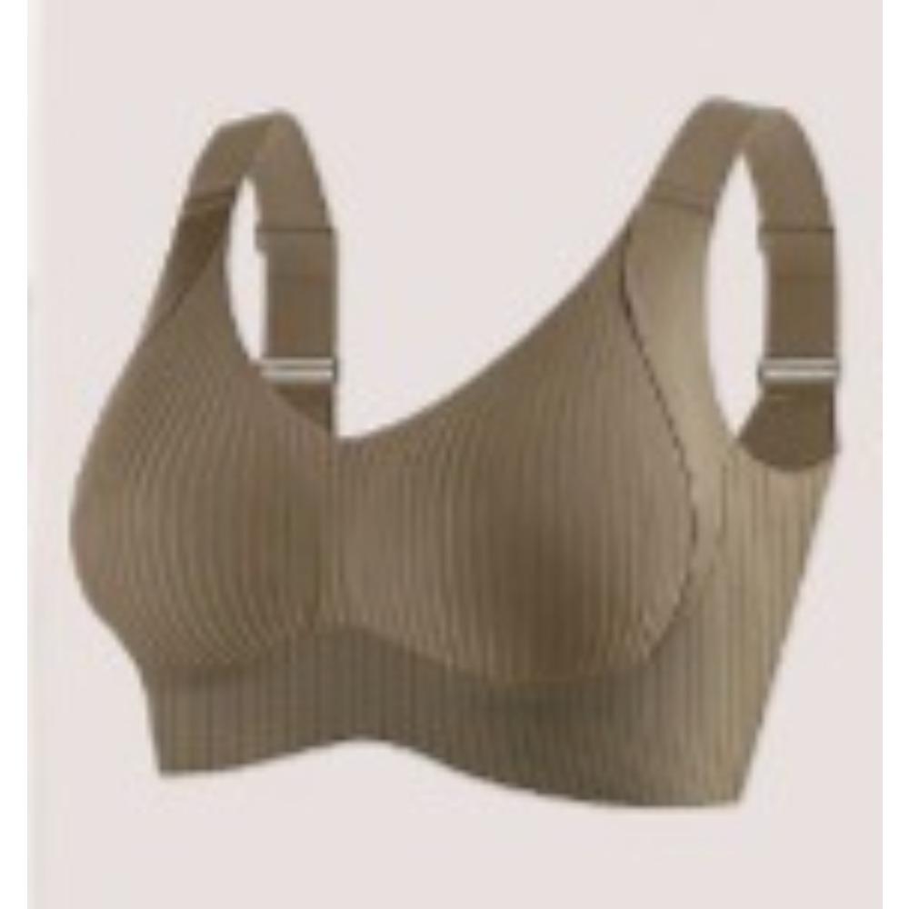 Plus Size Seamless Bra Women Large Bust Gathering Sports Bra Invisible Wireless Underwear