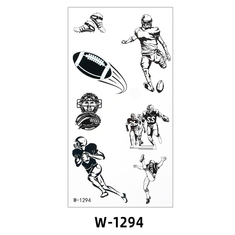 Cartoon Tattoo Sticker Game Rugby Flag Party Tattoo Waterproof
