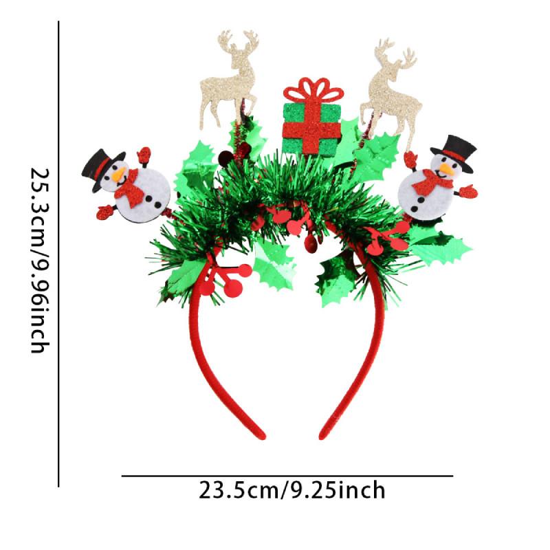 Theme Sparkling Christmas Reindeer Santa Claus Headband Year End Headwear Party