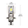 Hi/Lo Beam H4 Motorcycle Headlight 6W Cob Led Front Light Bulb Lamp12V 130Lm 2Pc