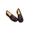 Giant soft first layer cowhide retro loafers women's 2025 spring single shoes genuine leather thick heel one pedal small leather shoes Doudou shoes