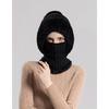 Women's Winter Hat Face Mask and Plush Earrings - Soft and Warm Full Face and Head Cover- Soft Fleece Lining Women's Winter Hat