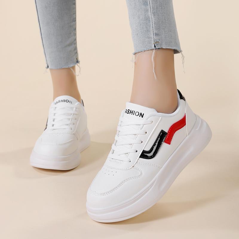 36-42 Women Sneakers Women's PU Leather Sneakers Sports Shoes Flats
