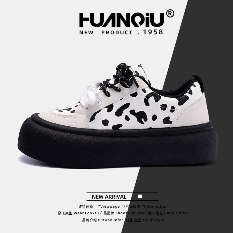 Global soft-soled trend casual board shoes women's ZHQ5810 spring new platform women's shoes versatile height-increasing white shoes