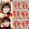 Sweet Cartoon Horse Hair Hoop Pony Red Headpiece Good Luck Headwear 2026 New Year Headband Children Headwear
