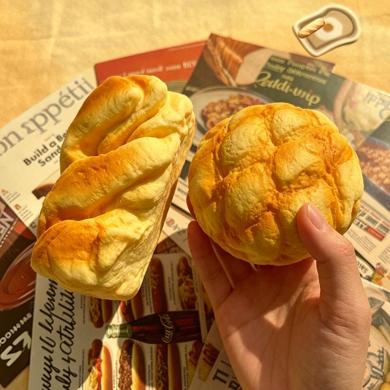 Soft Bread Squishy Stress Relief Fidget Ball Simulated Toast Slow Rising Anti Stress Squeeze Toy Soft Sensory Squishies Gifts