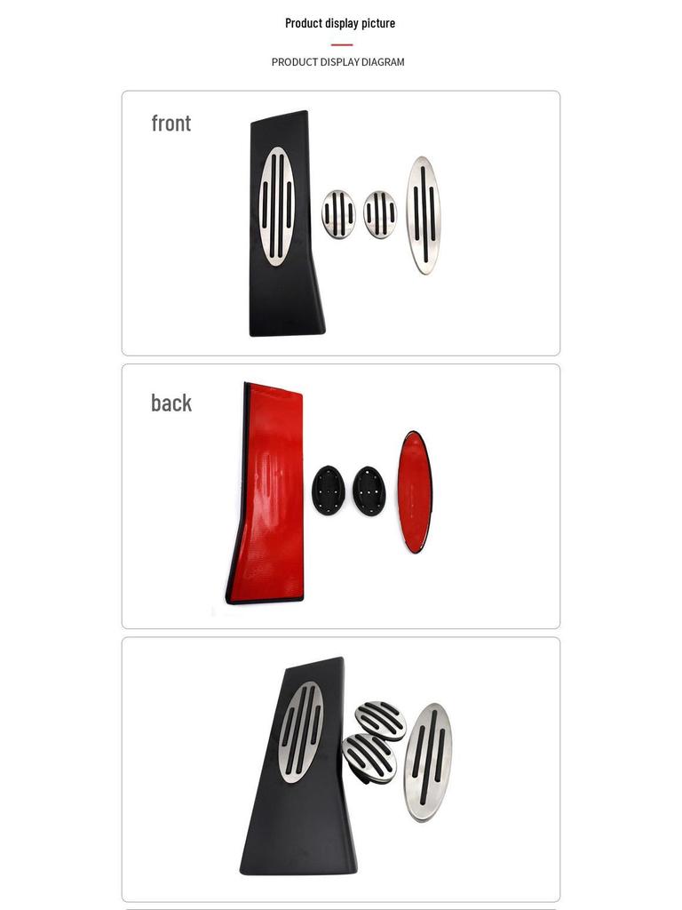 Anti-Slip Car Pedal Set for Mini: Throttle, Brake & Rest