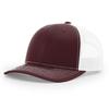 Custom 3D Embroidery Logo Baseball Dad Cap Richardson 112 Trucker Hat with Mesh Cap & Leather Patch Common Fabric Feature