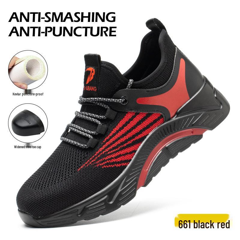 

Cross-border Steel Toe Work Shoes: Fly-Knit, Anti-Smash, Anti-Puncture, Wear-Resistant, Comfortable, Breathable, Ideal for Long Hours.