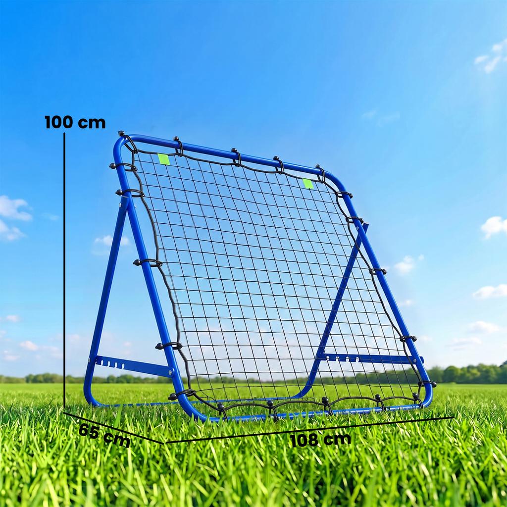 Adjustable Rebounder Net Kickback Target Goal for Teens Adults Training, Blue