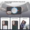 For Samsung Galaxy S24 Case with Lens Kickstand Matte Back Cover Compatible with MagSafe